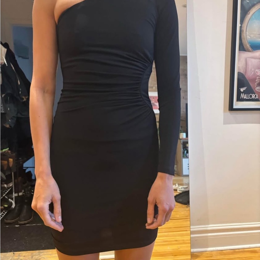 Guess Black One-Shoulder Dress